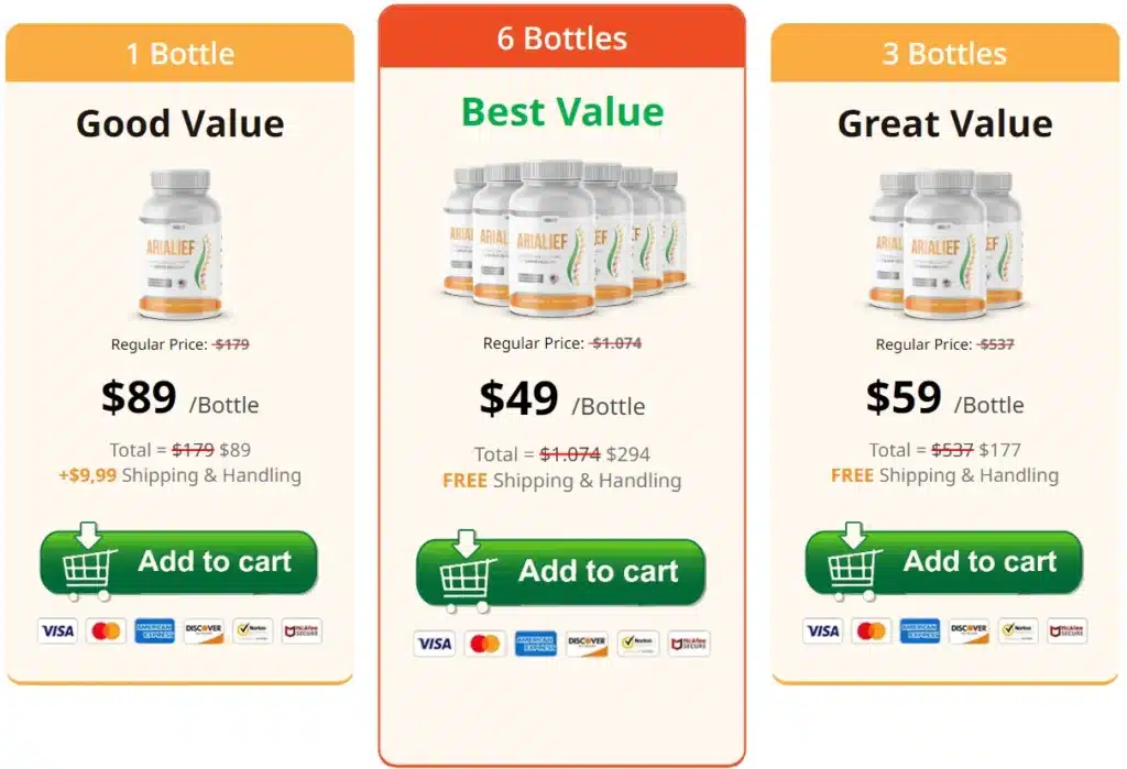 arialief-pricing